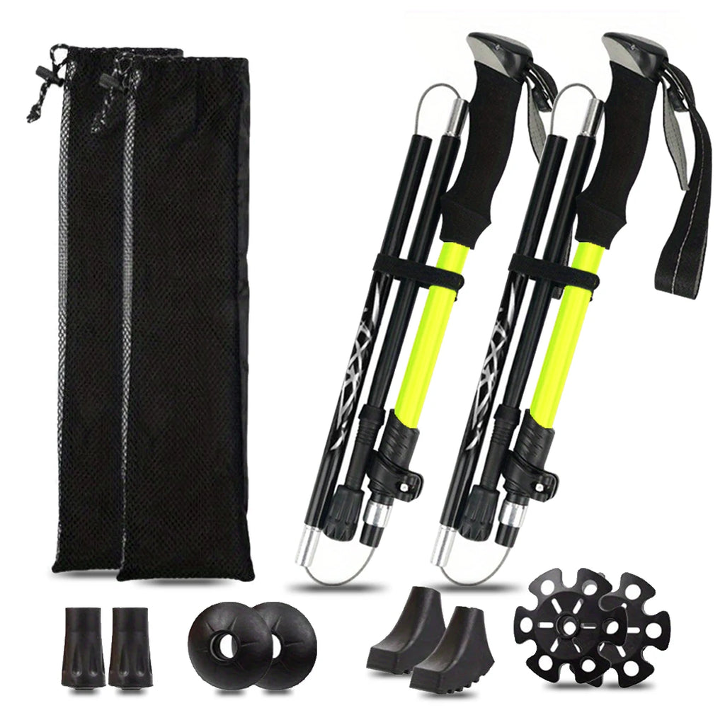 Ultralight Aluminum Alloy 5-Section Folding Trekking Pole
