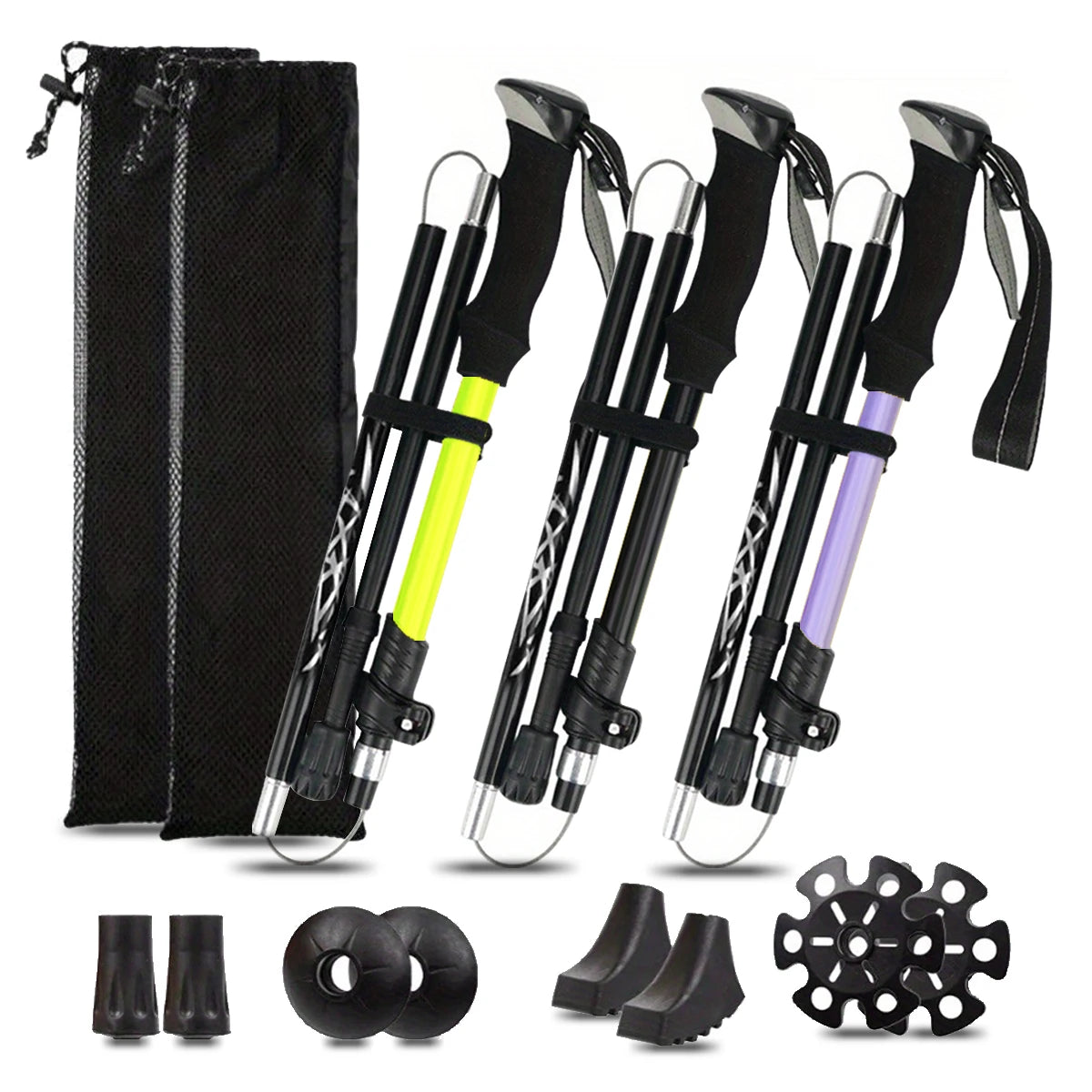 Ultralight Aluminum Alloy 5-Section Folding Trekking Pole