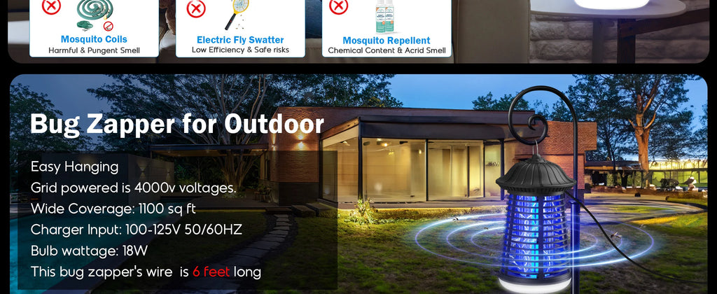 Electric Bug Zapper Outdoor & Indoor with LED Light