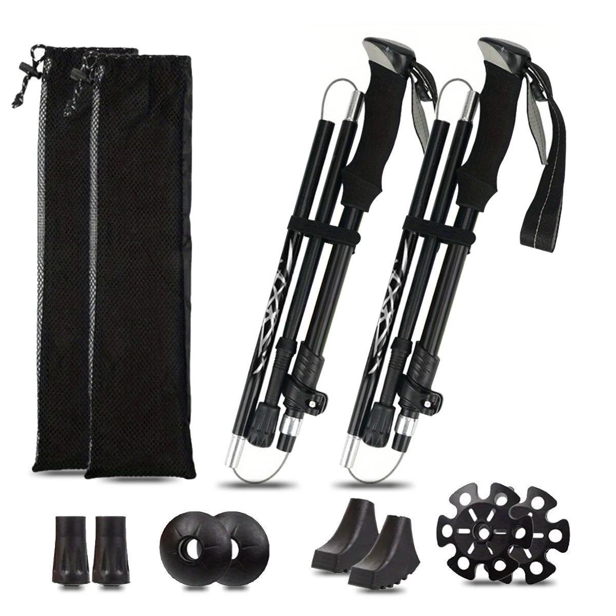 Ultralight Aluminum Alloy 5-Section Folding Trekking Pole