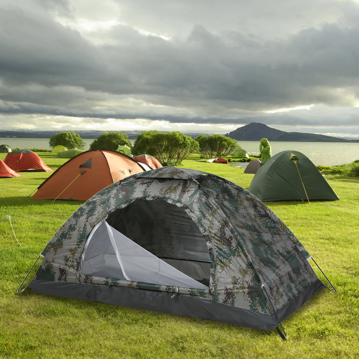 Ultralight Camping Tent Single Layer Anti-UV Coating