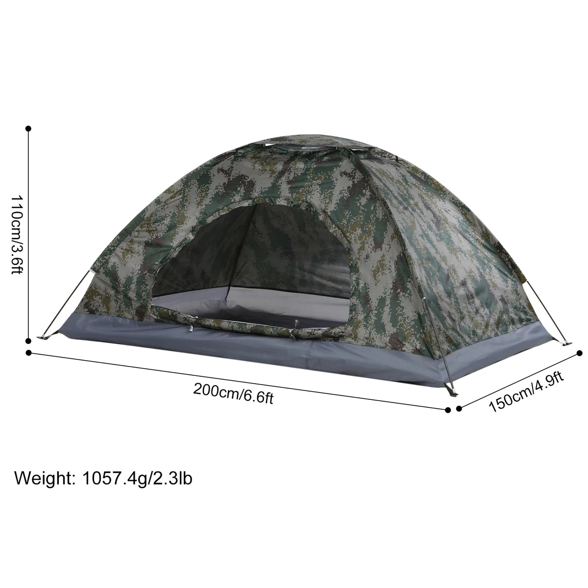Ultralight Camping Tent Single Layer Anti-UV Coating
