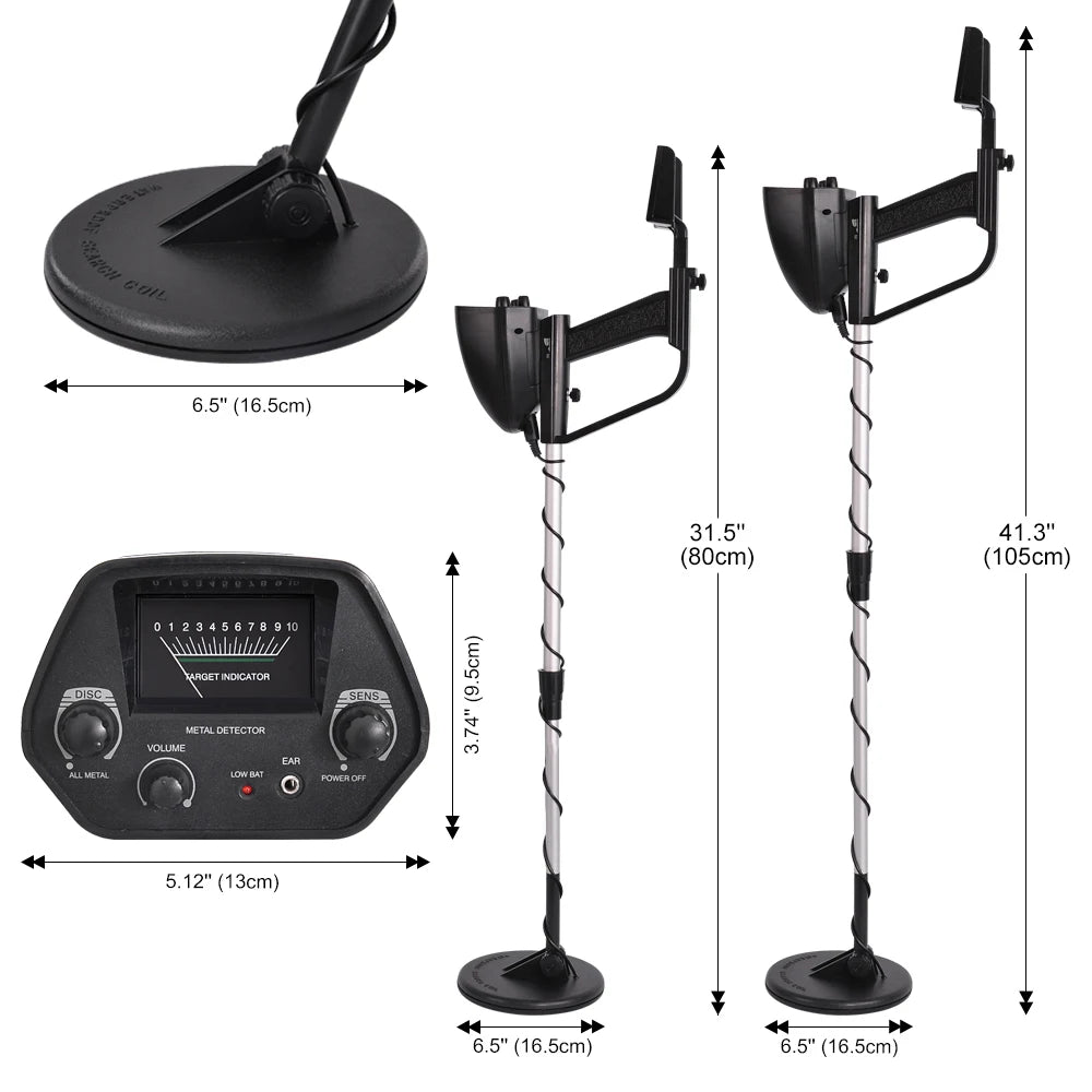 Metal Detector Waterproof Adjustable 30" to 42"