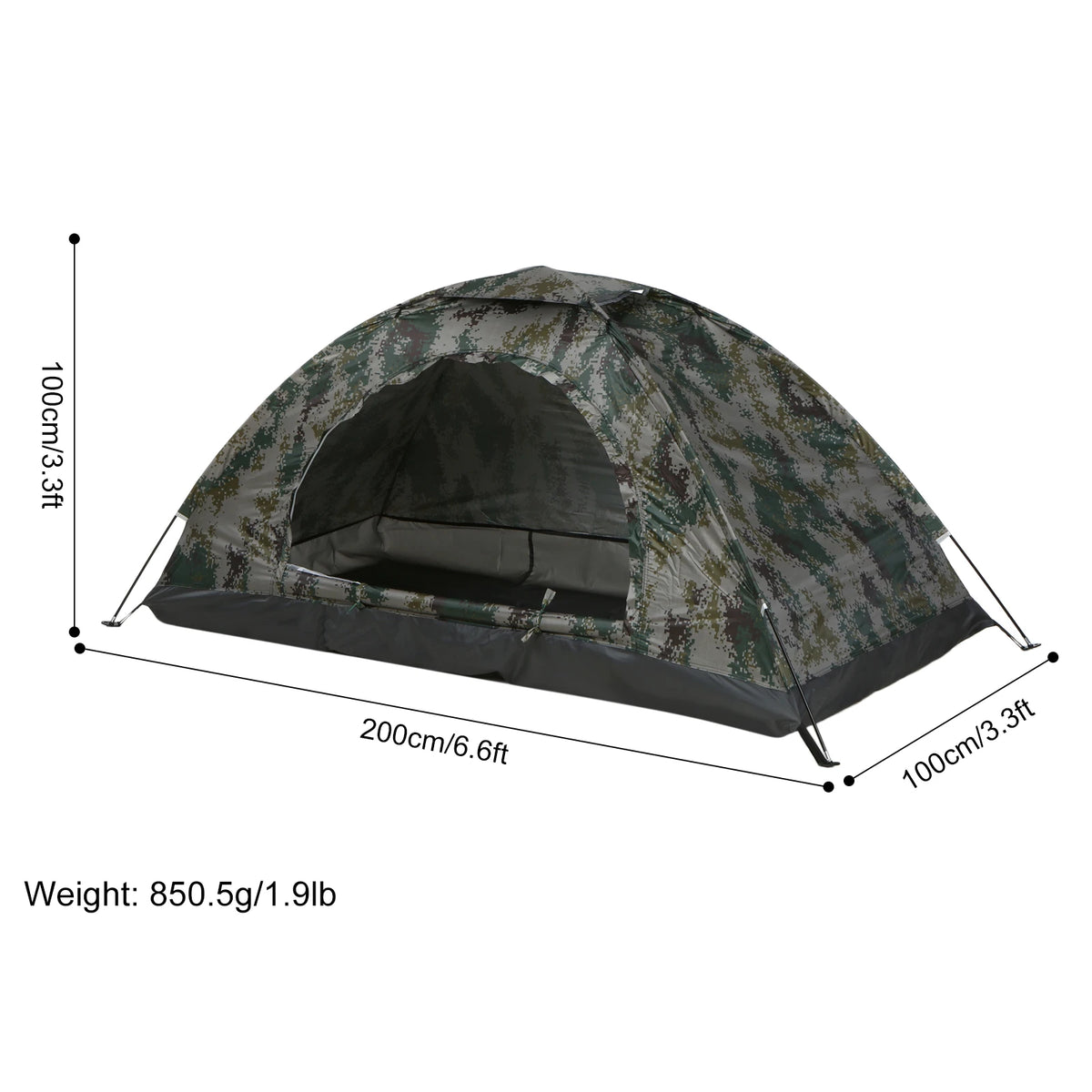 Ultralight Camping Tent Single Layer Anti-UV Coating