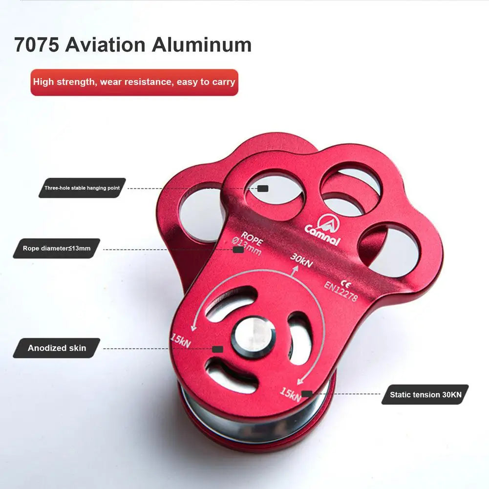 Climbing Pulley Mountaineering Rescue Equipment 7075 Aviation Aluminum