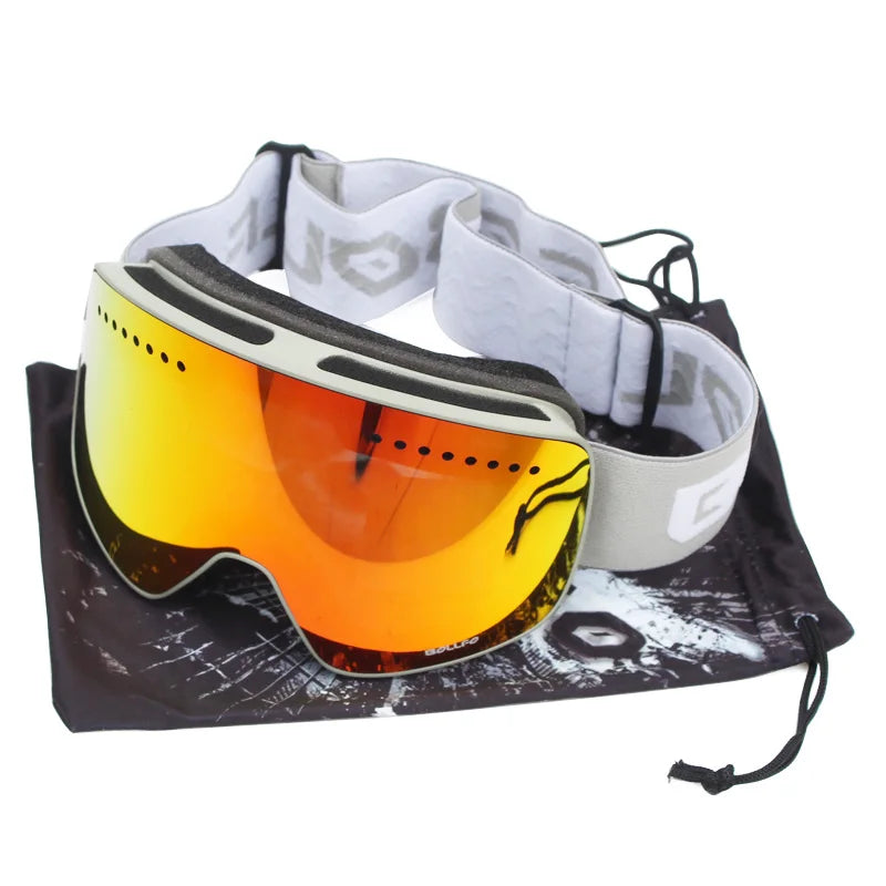 Ski Goggles with Magnetic Double Layer polarized Lens
