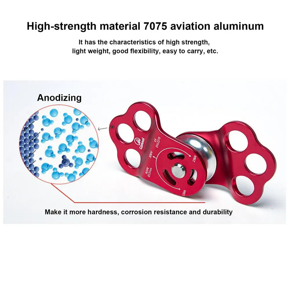 Climbing Pulley Mountaineering Rescue Equipment 7075 Aviation Aluminum
