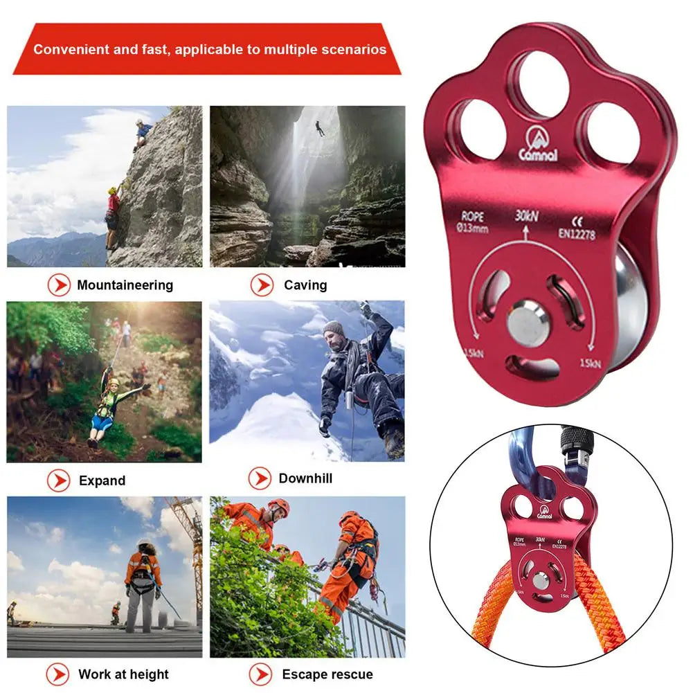 Climbing Pulley Mountaineering Rescue Equipment 7075 Aviation Aluminum