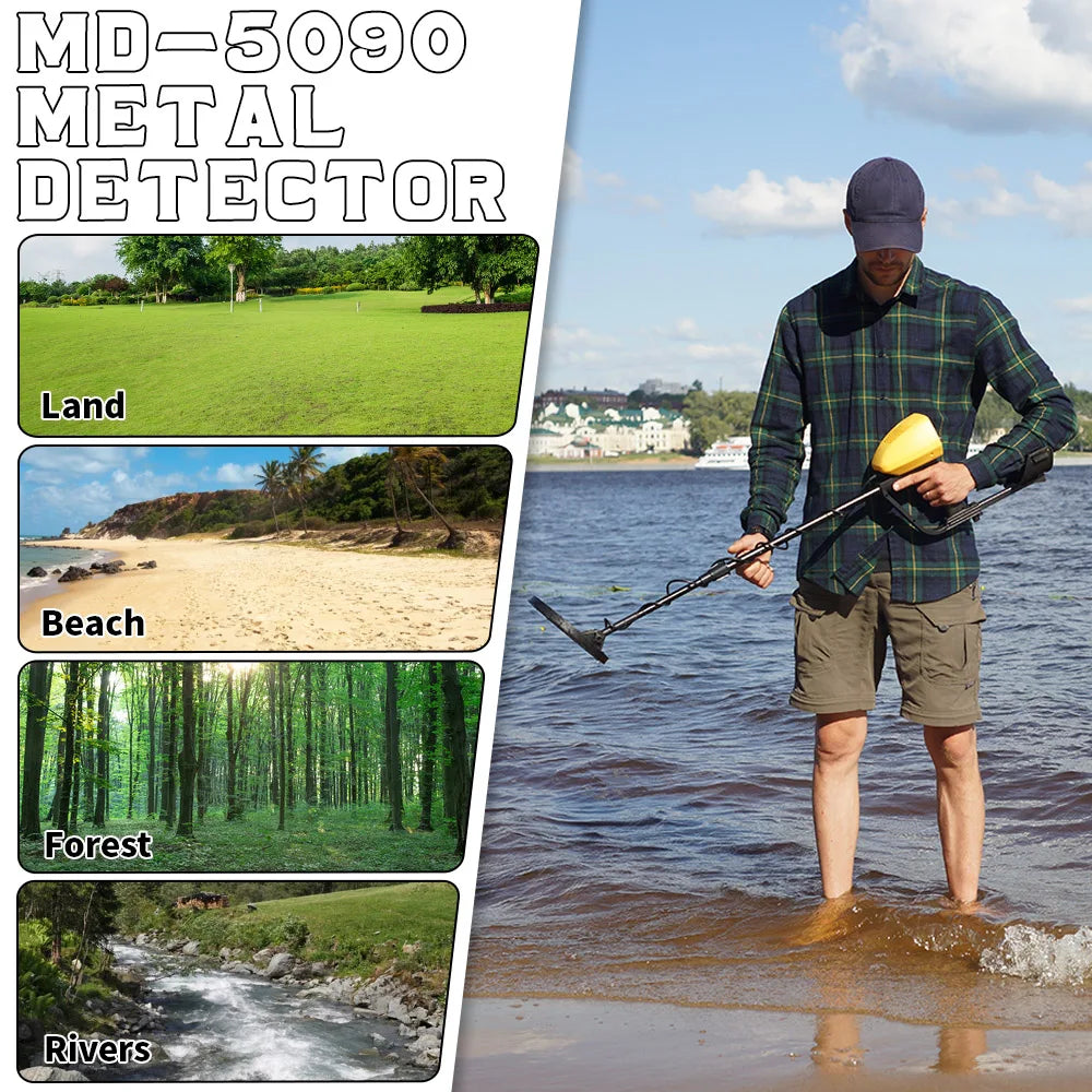 Metal Detector Waterproof Adjustable 30" to 42"