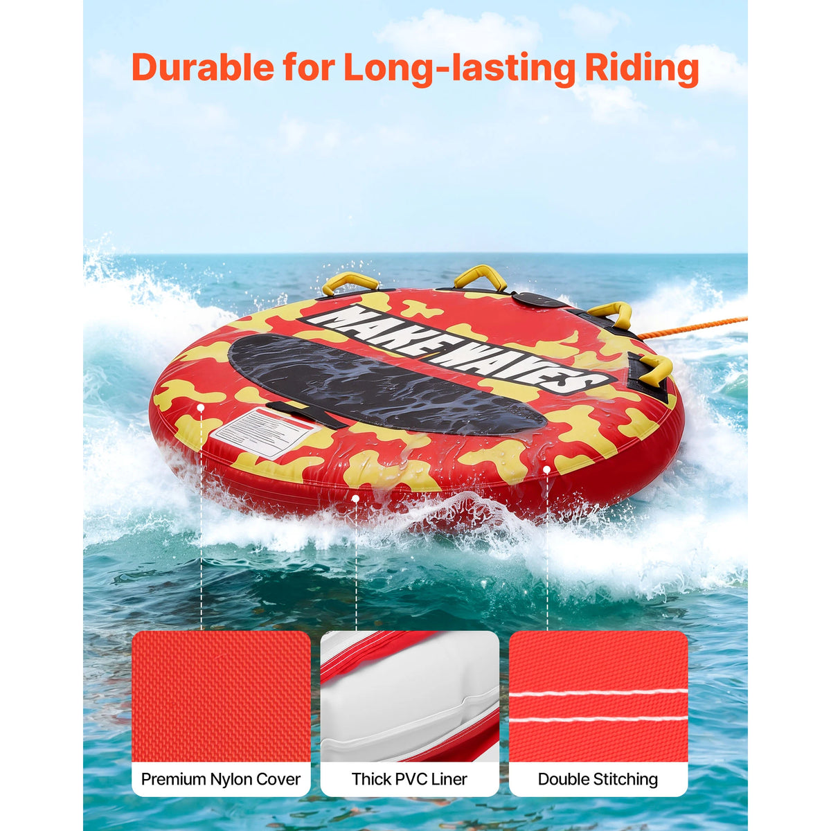 Towable Inflatable Tube Anti-Slip Pad Nylon Cover