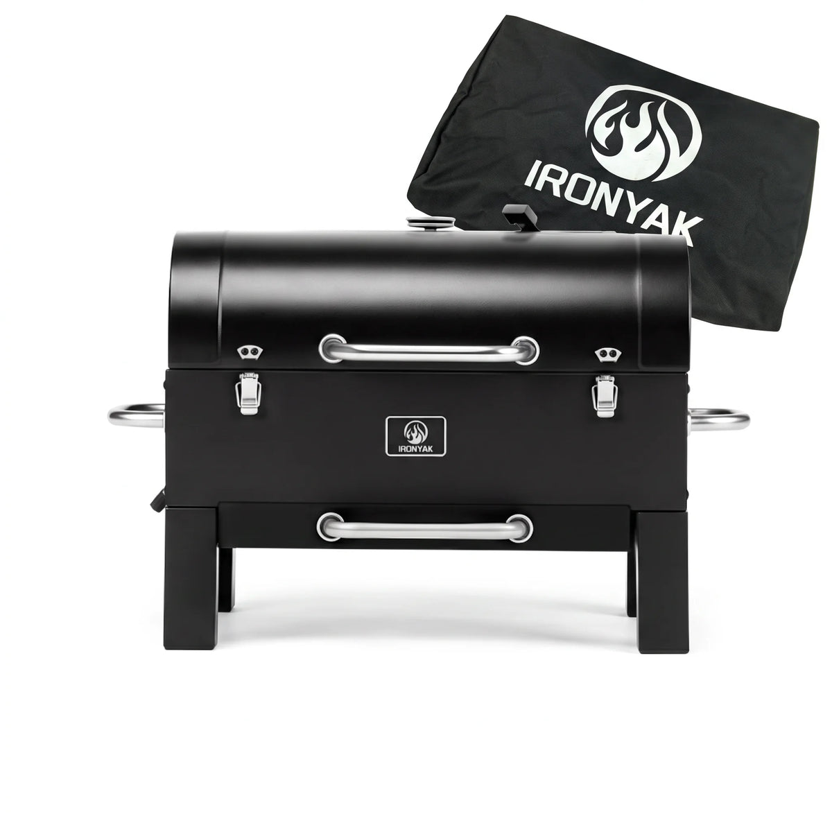Portable Charcoal Grill & Smoker Cover Included