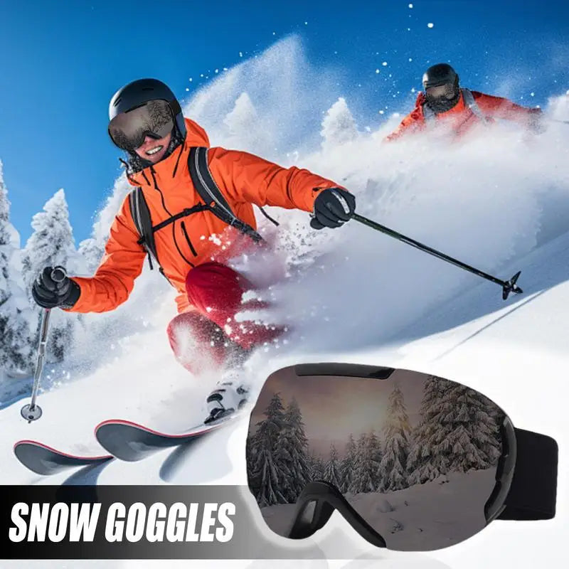 Snowboard Goggles Over Glasses Anti-Fog