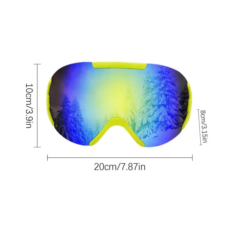 Snowboard Goggles Over Glasses  Anti-Fog