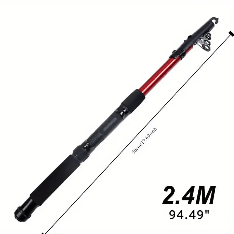 Fishing Rod, Saltwater & Freshwater, Durable and Portable