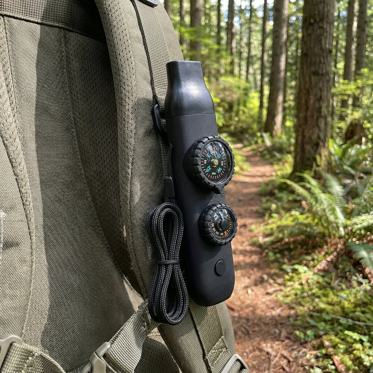 Emergency Survival Safety Whistle with Lanyard,Compass
