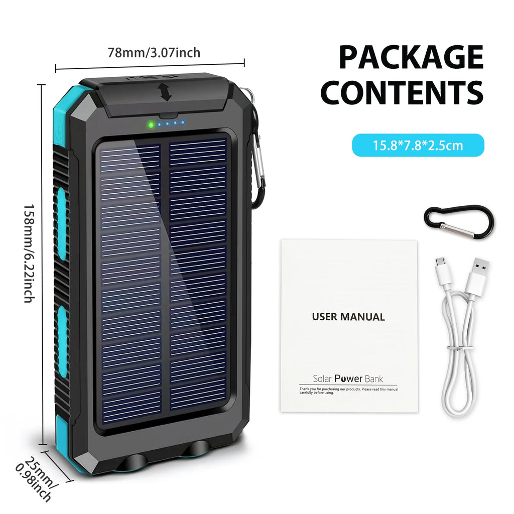Portable Solar Power Bank External Battery