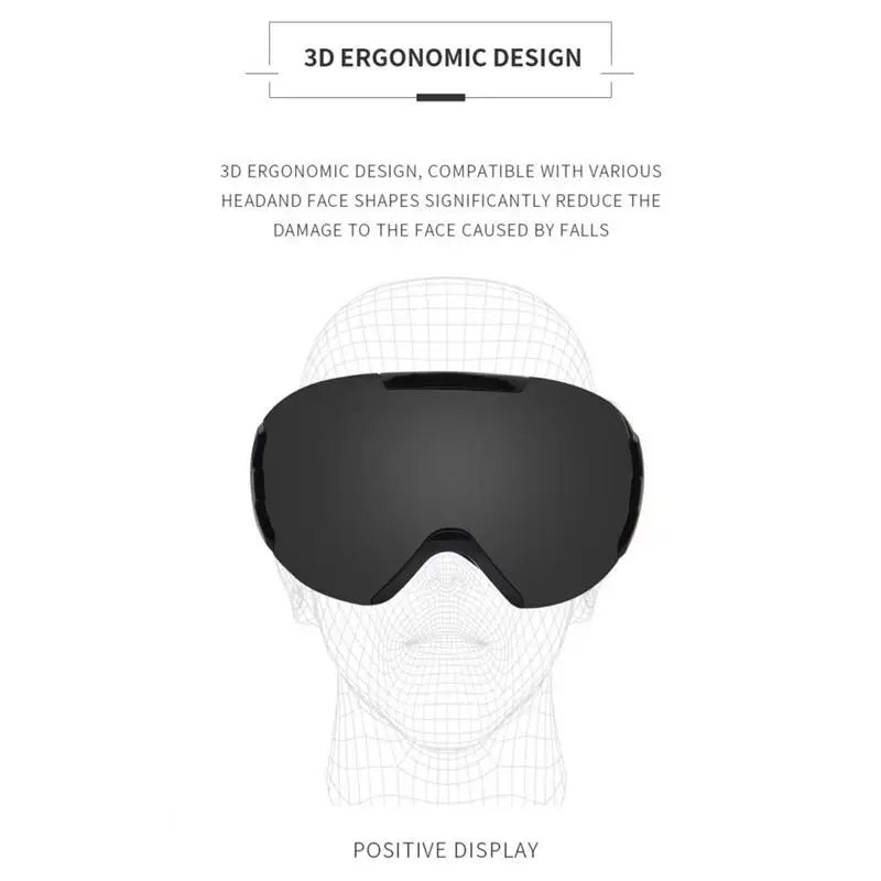 Snowboard Goggles Over Glasses  Anti-Fog