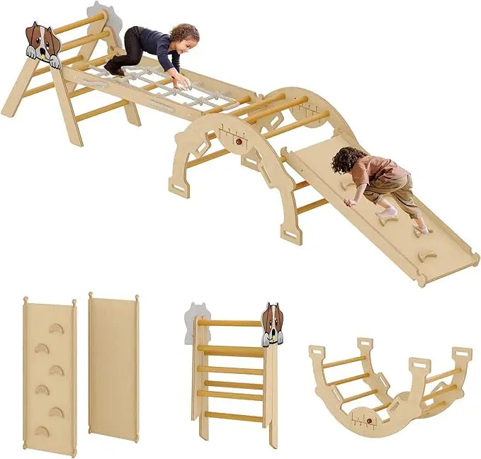 Toddler Climbing Toys Indoor with Ramp, Arch and Ladder
