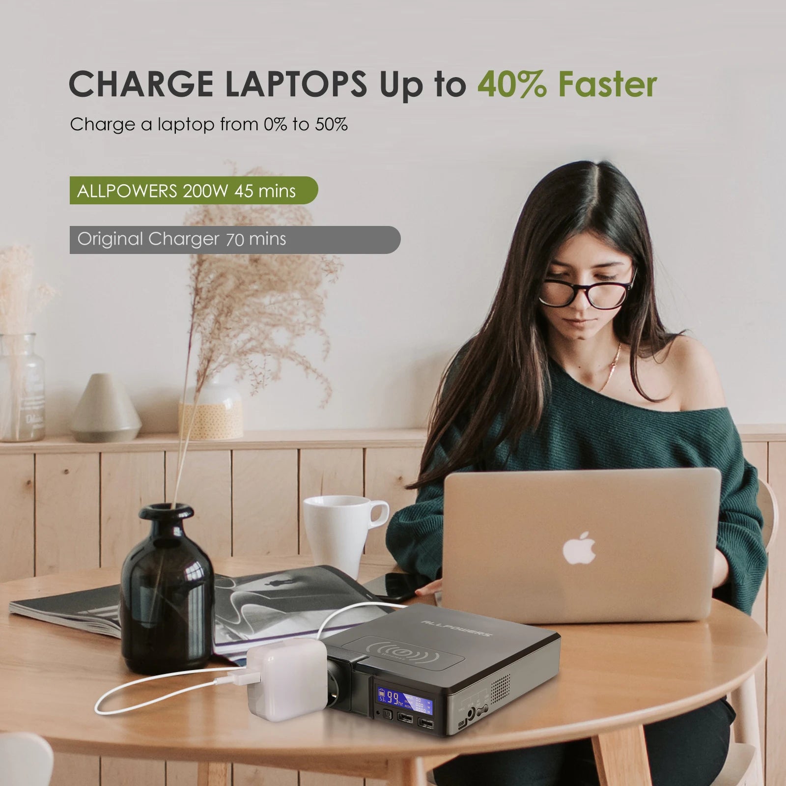 Solar 200W Portable Generator Emergency Backup Power