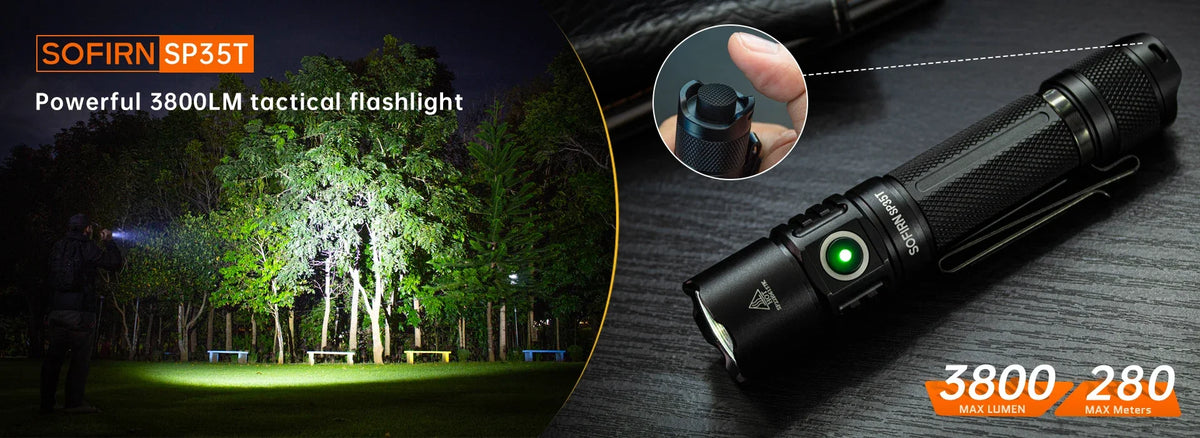 Tactical Flashlight Powerful LED Light USB C Rechargeable