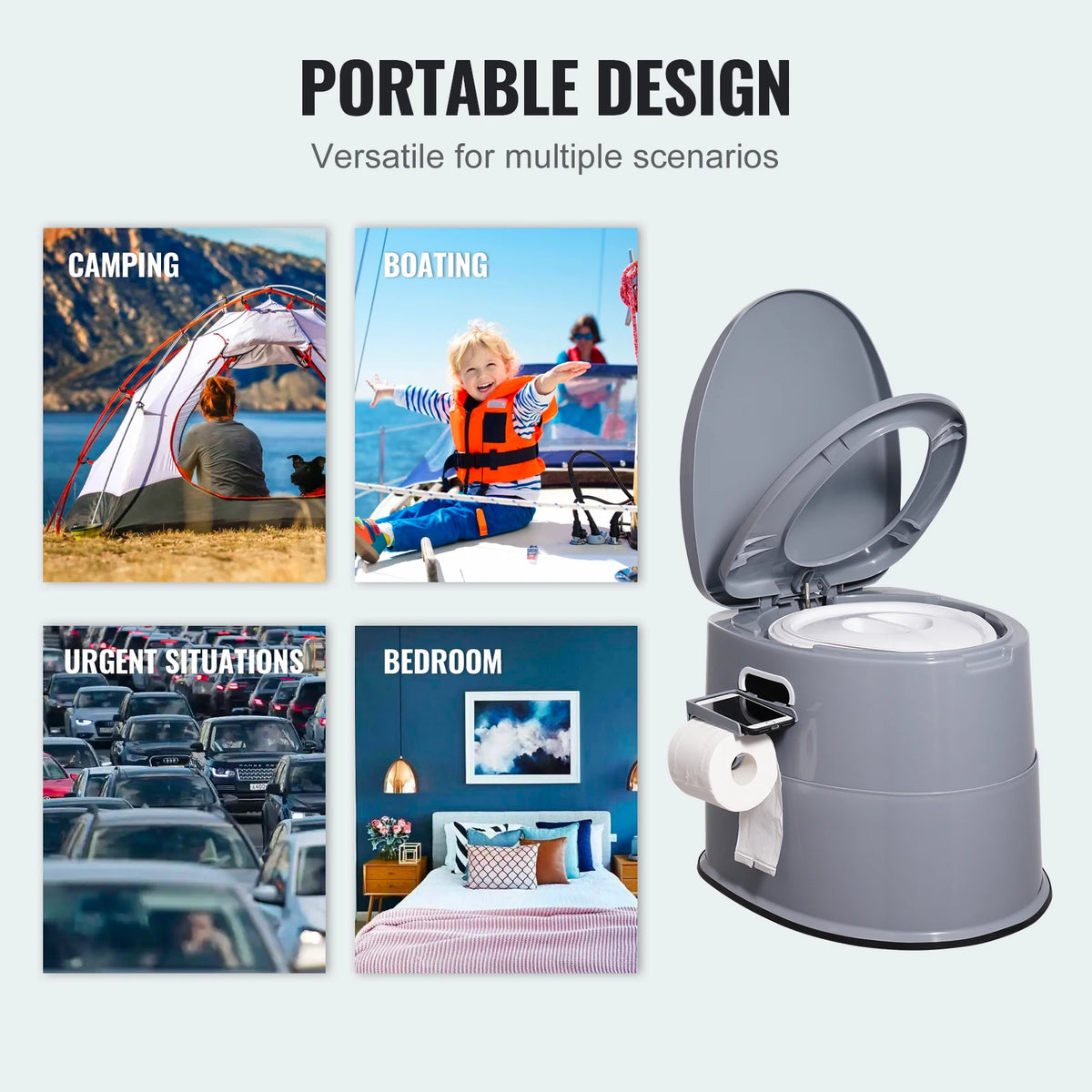 Portable Travel Toilet for Outdoor Camping LongRoad Trip