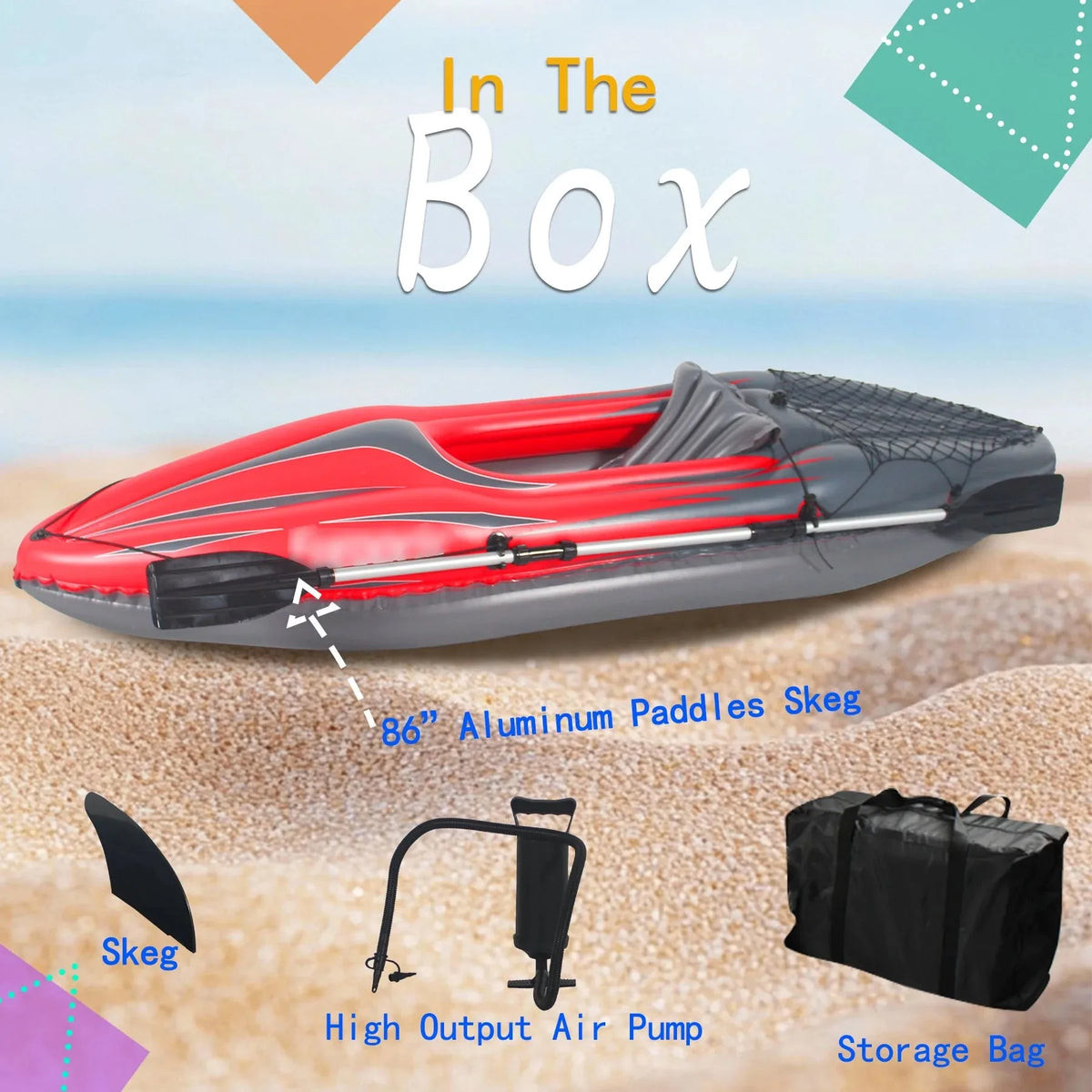 Inflatable Kayak Fishing Boat for Lakes & Rivers