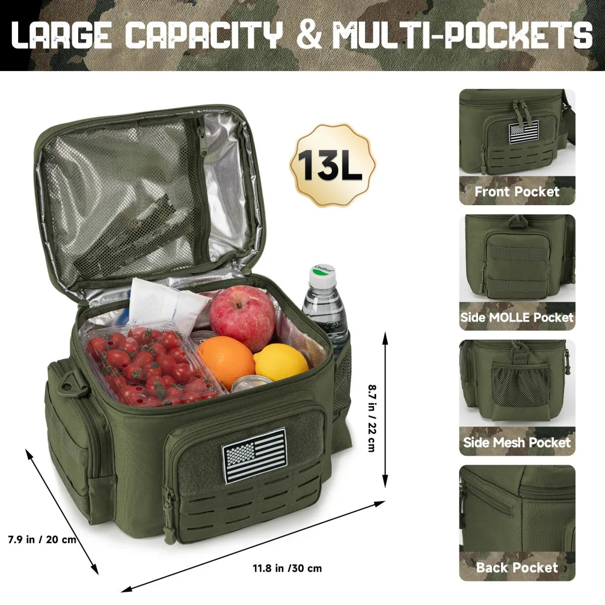 Tactical Heavy Duty Lunch Box for Work, Camping, Picnics