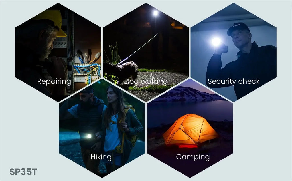 Tactical Flashlight Powerful LED Light USB C Rechargeable