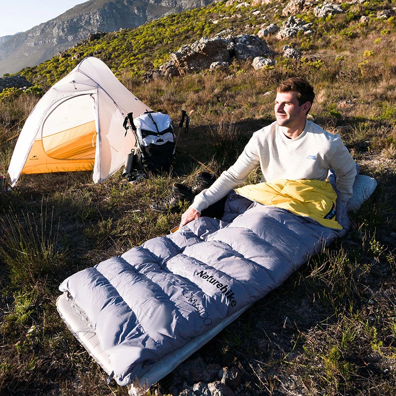 Duck Down Sleeping Bag 4 Seasons Compact Portable