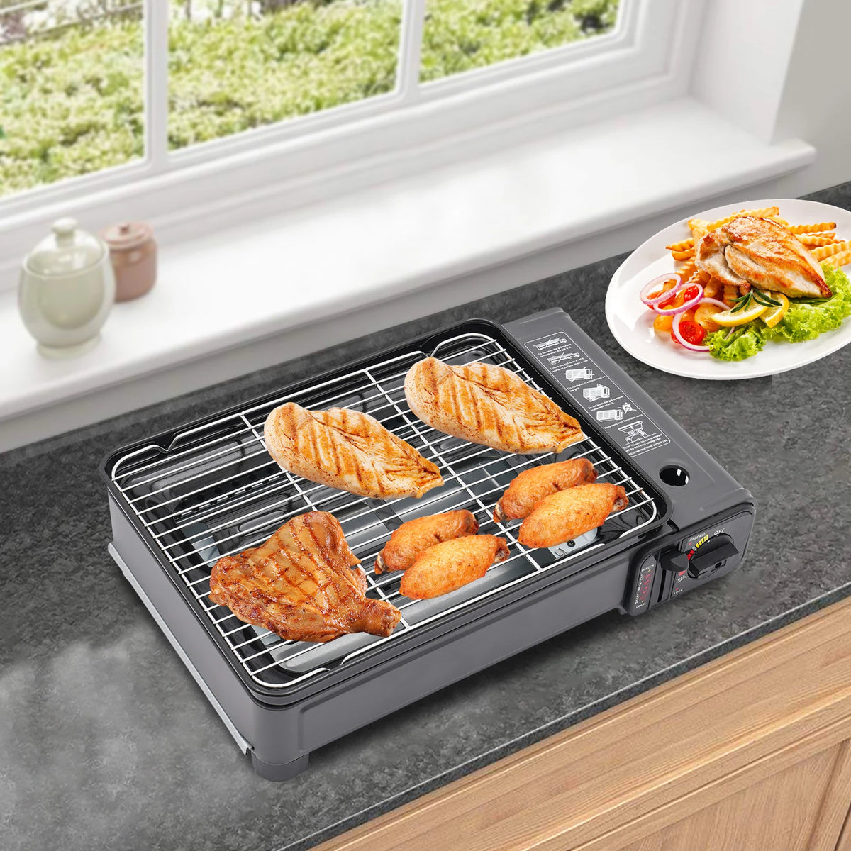 Portable Dual Fuel Gas Grill Stove