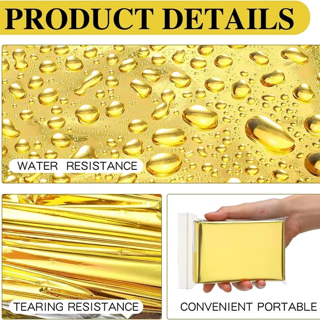 Emergency Thermal Blanket Folding Waterproof Windproof Sunshade