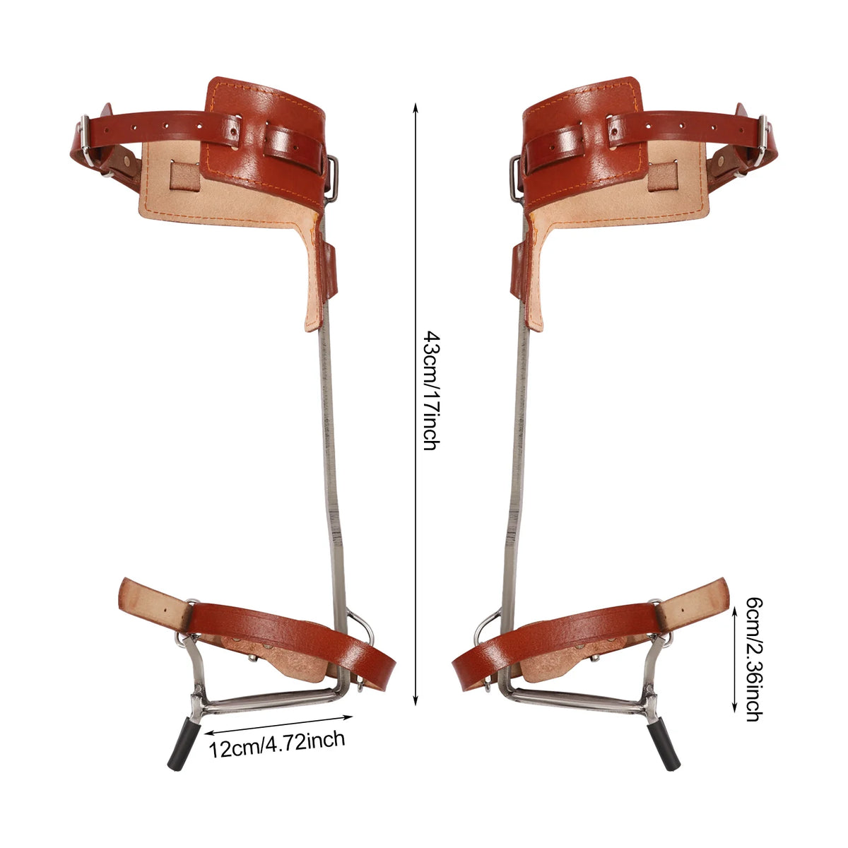 Double Claw Climbing Tool, Stainless Steel with Thickened Pedal