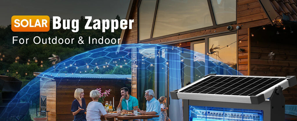 Solar Bug Zapper 4500V with Panel Sensor, Waterproof