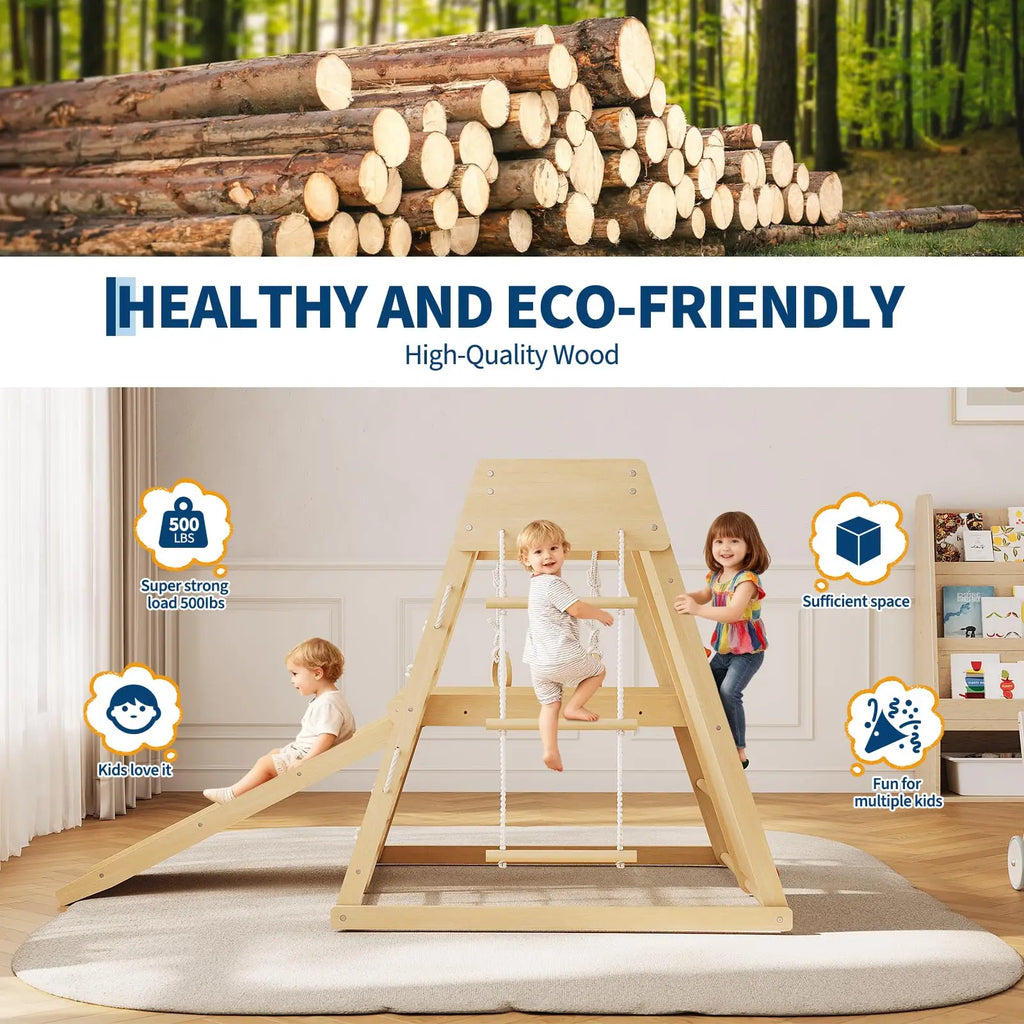 Wooden Indoor Jungle Gym For Kids