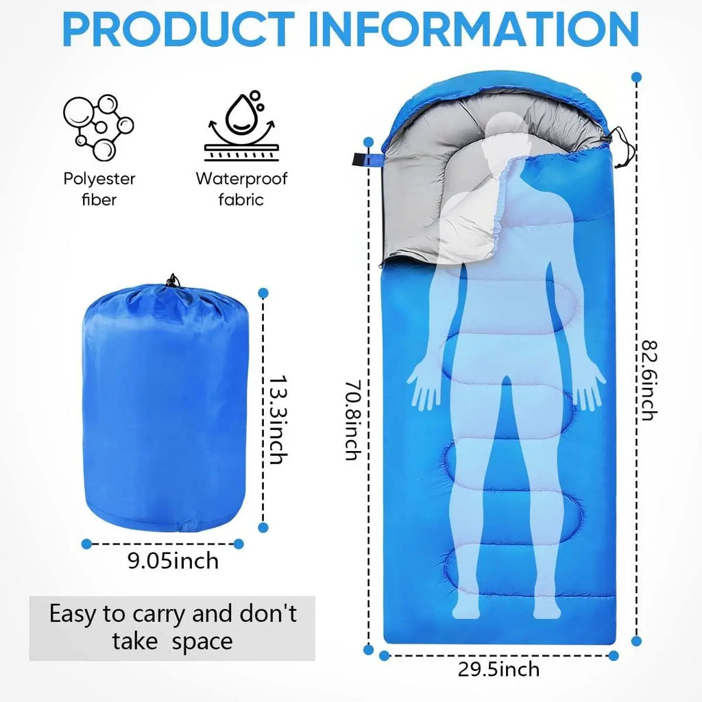 Warm Envelope Backpacking Winter Sleeping Bag