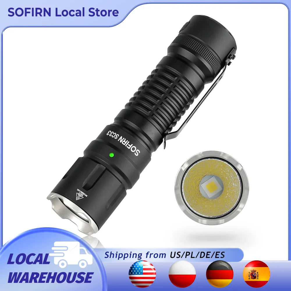 LED Tactical Flashlight Powerful USB C Rechargeable