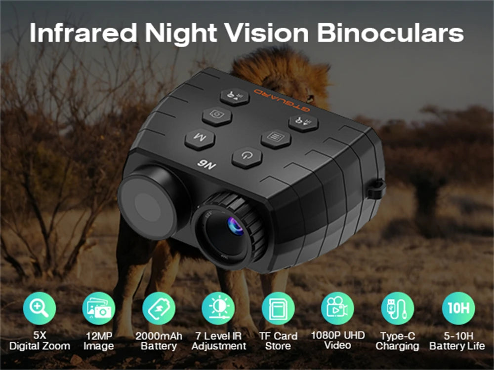 Infrared Night-Visions Binoculars 5X Digital Zoom