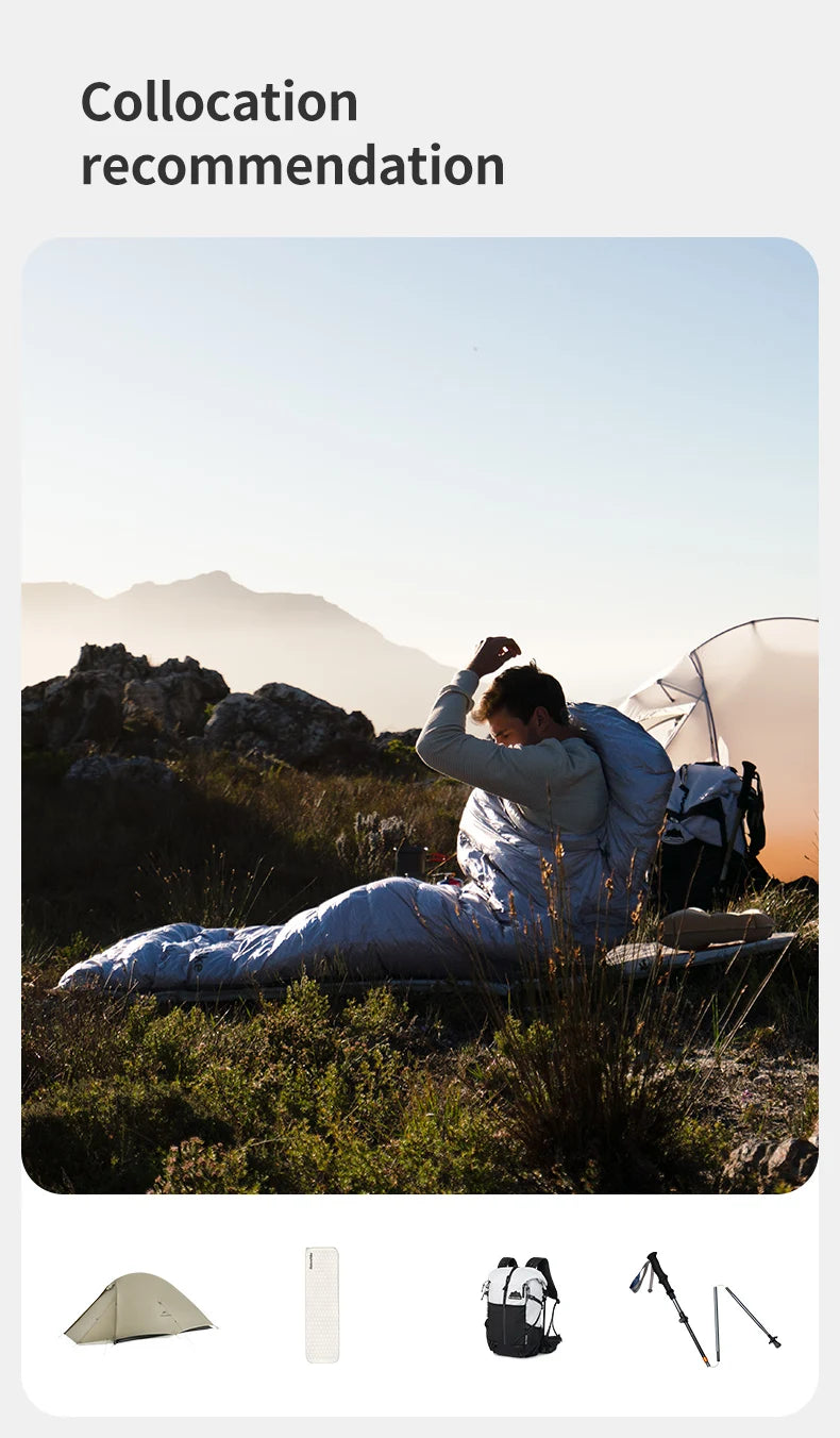 Duck Down Sleeping Bag 4 Seasons Compact Portable