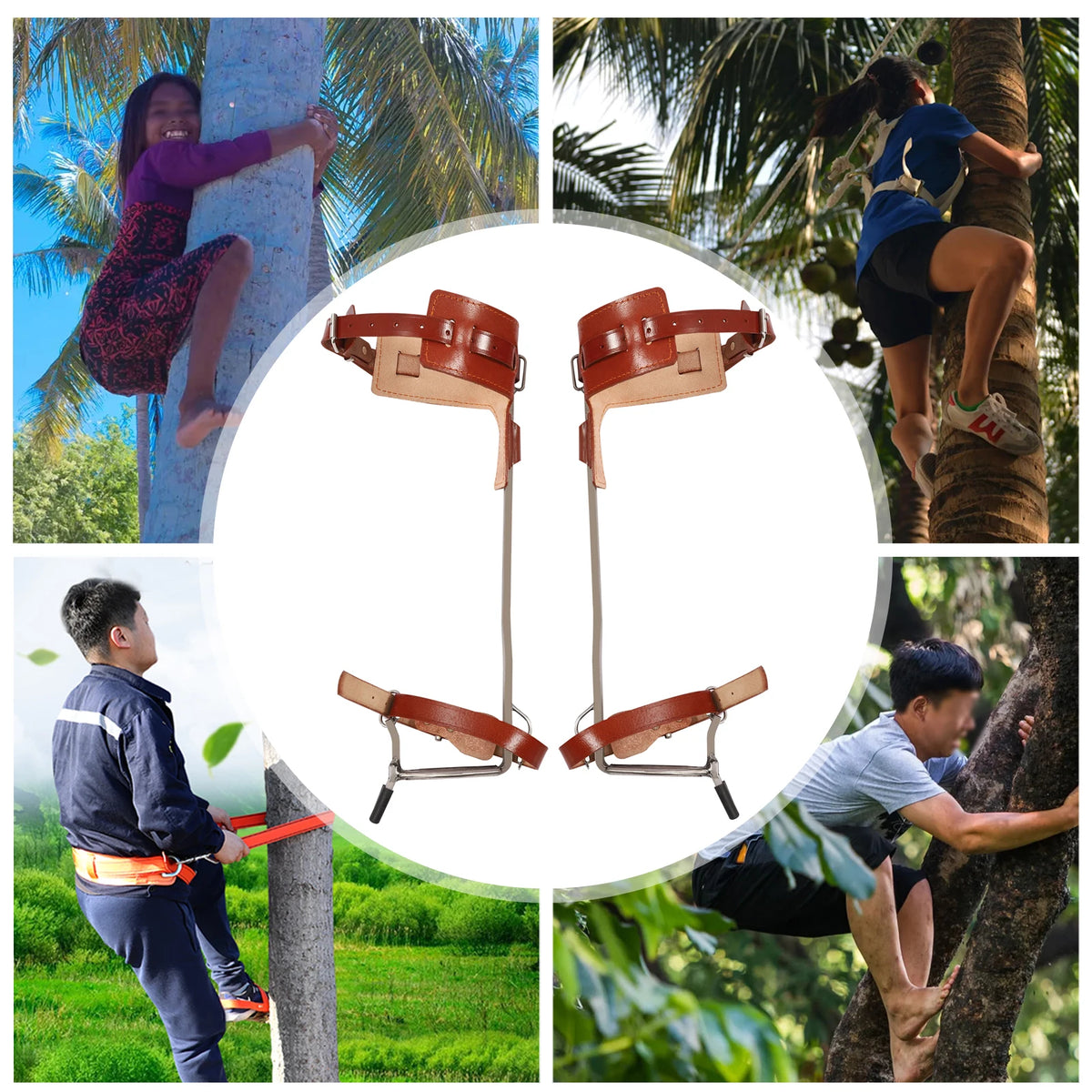 Double Claw Climbing Tool, Stainless Steel with Thickened Pedal