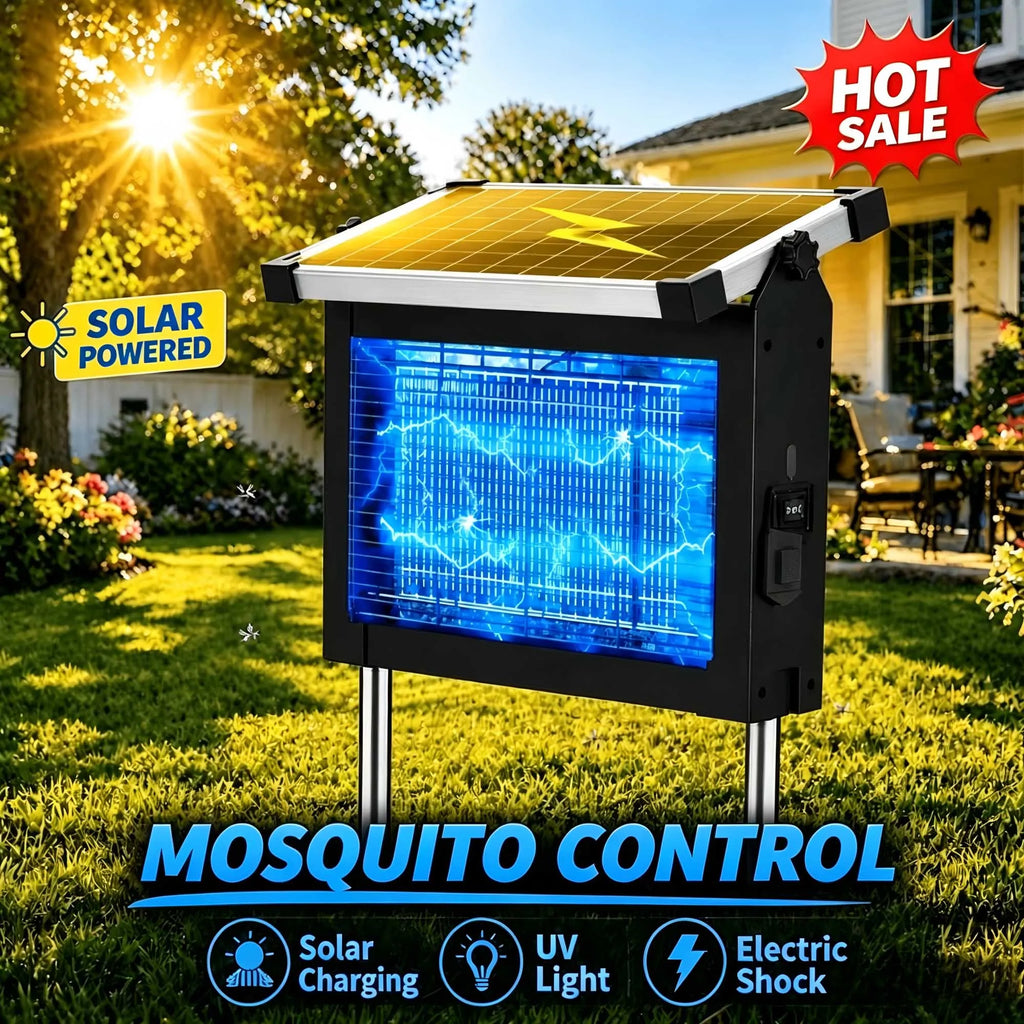 Solar Bug Zapper 4500V with Panel Sensor, Waterproof