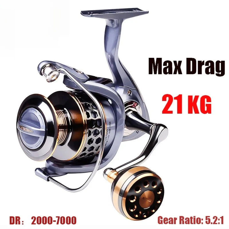 High Quality Max Drag 21KG Spool Fishing Reel