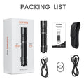 Tactical Flashlight USB Rechargeable with Dual Tail Switches