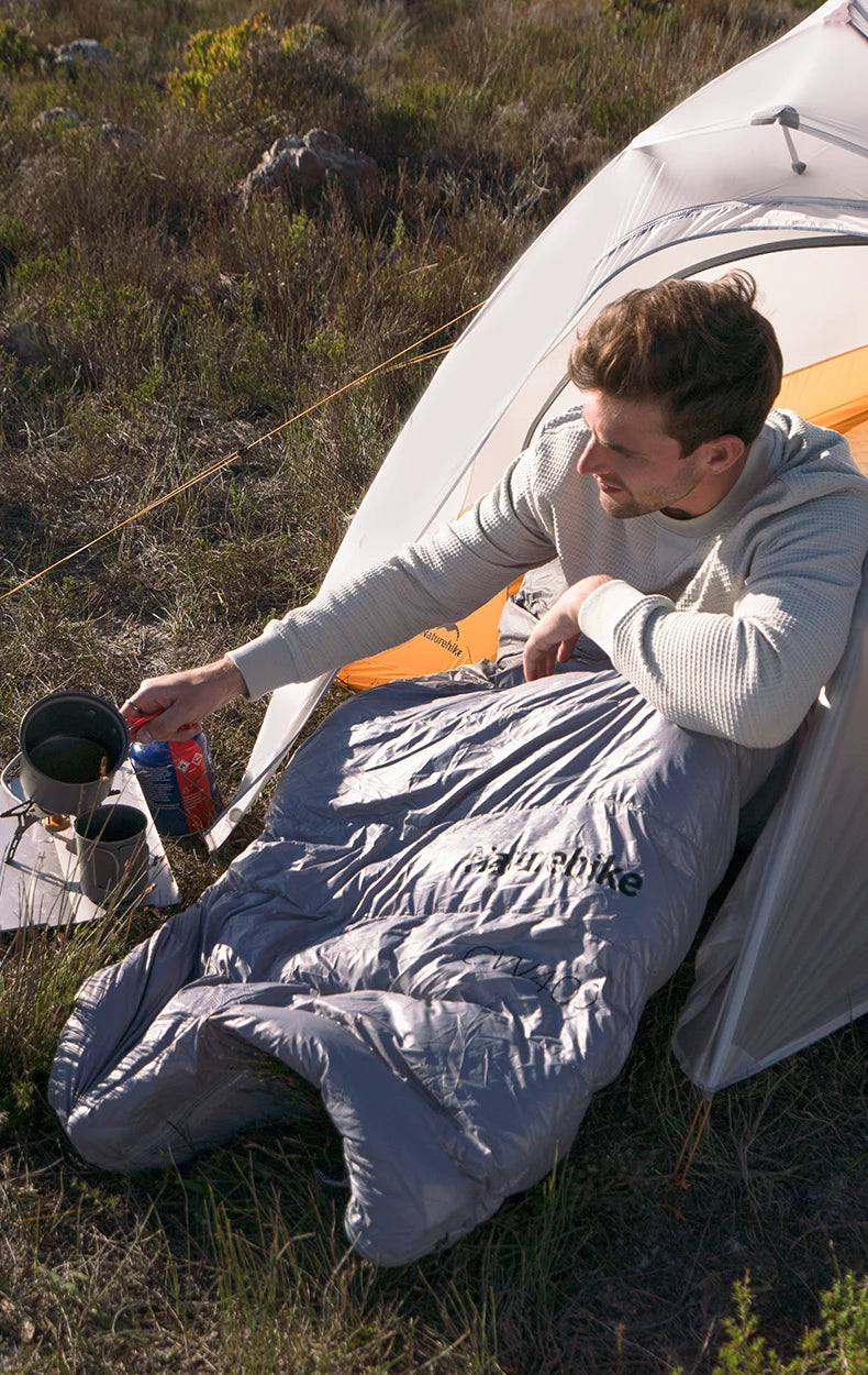 Duck Down Sleeping Bag 4 Seasons Compact Portable