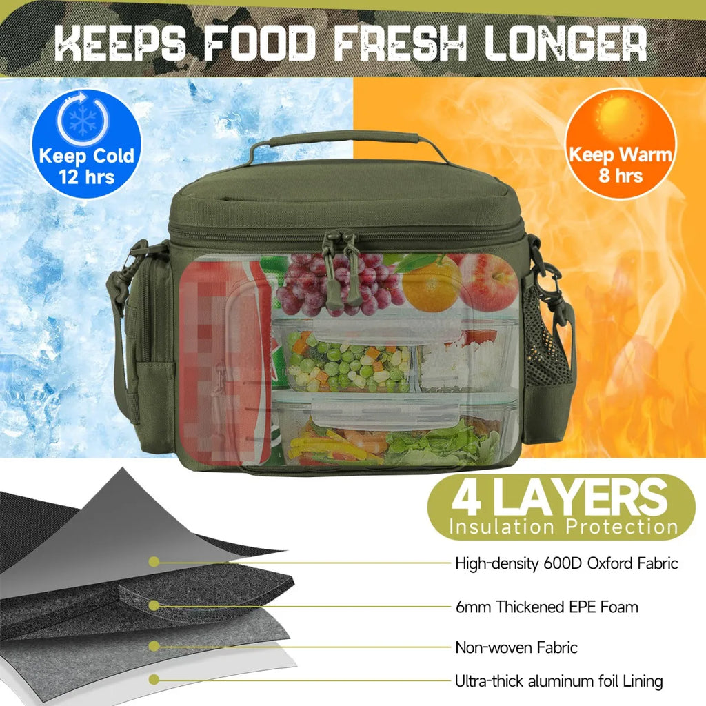 Tactical Heavy Duty Lunch Box for Work, Camping, Picnics
