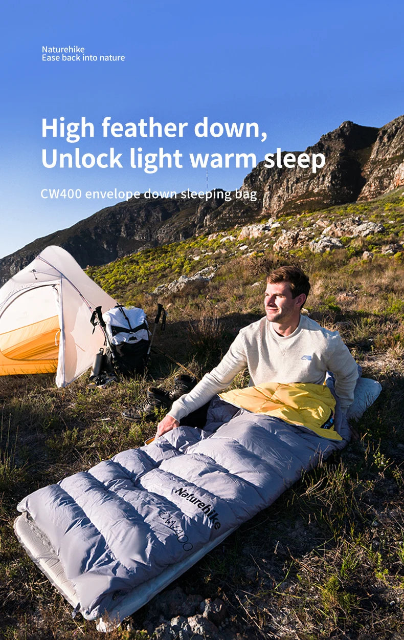 Duck Down Sleeping Bag 4 Seasons Compact Portable