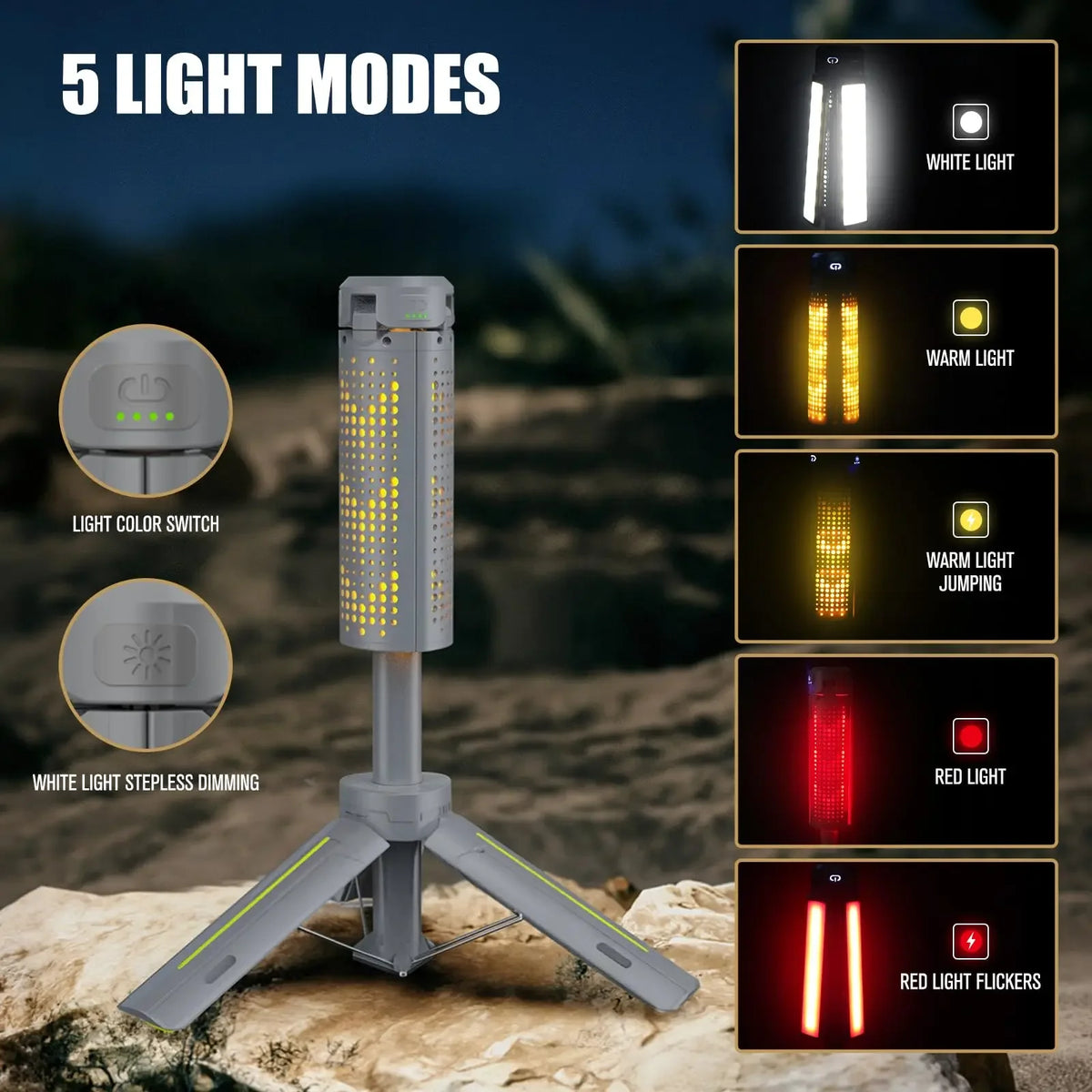 Telescopic Rechargeable Camping Lantern with Stand