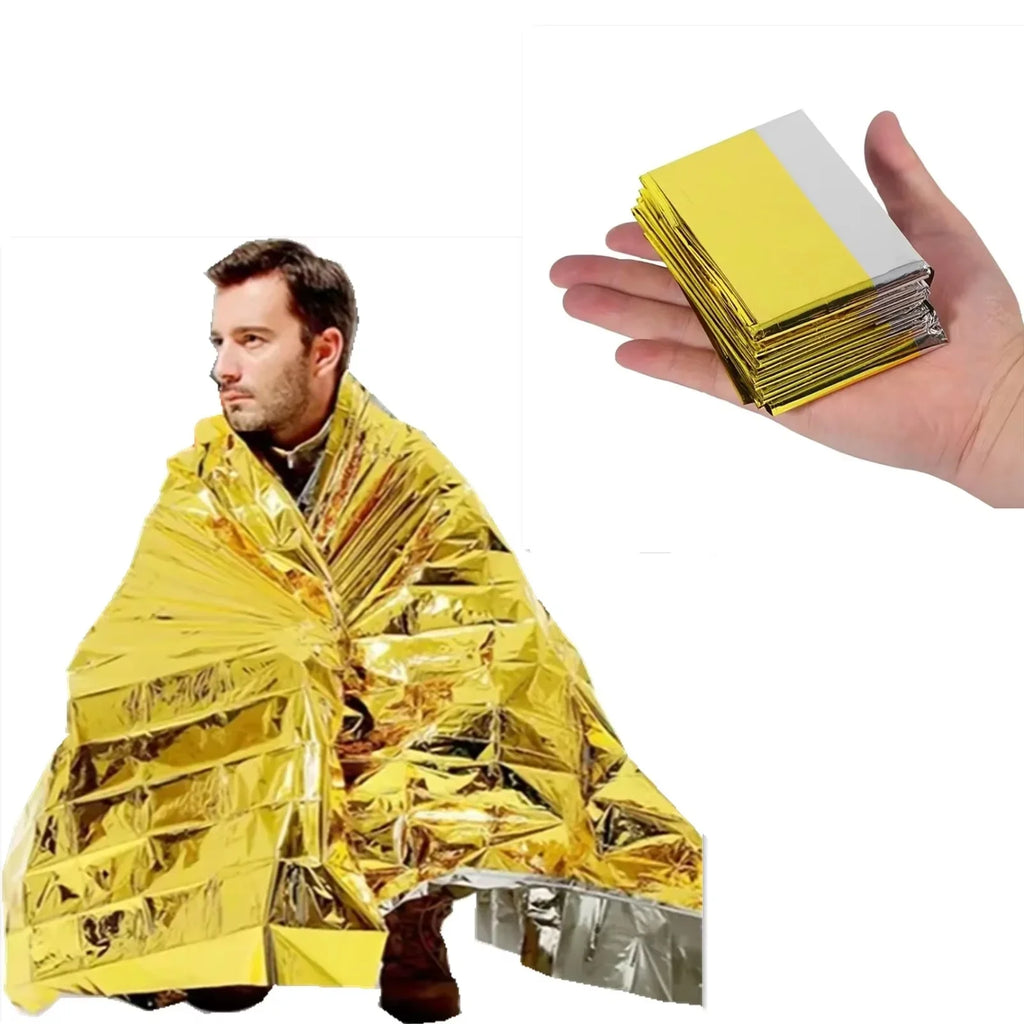 Emergency Thermal Blanket Folding Waterproof Windproof Sunshade
