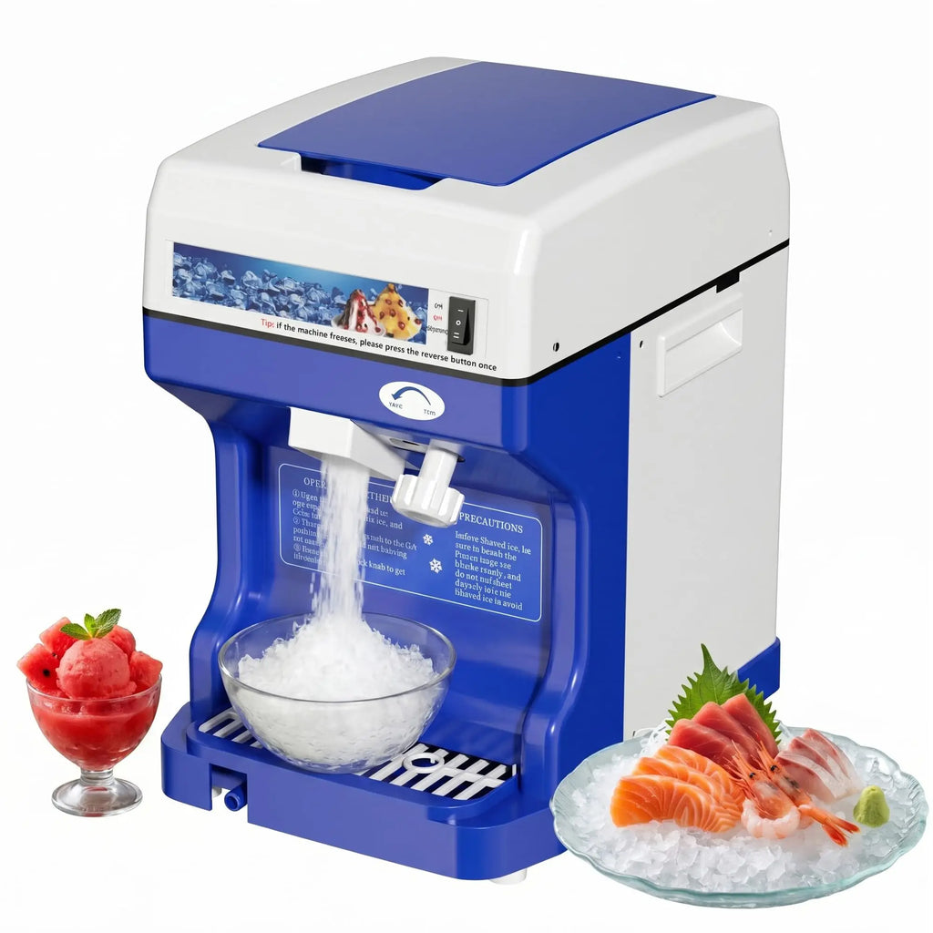 Stainless Steel Snow Cone Maker & Ice Crusher,