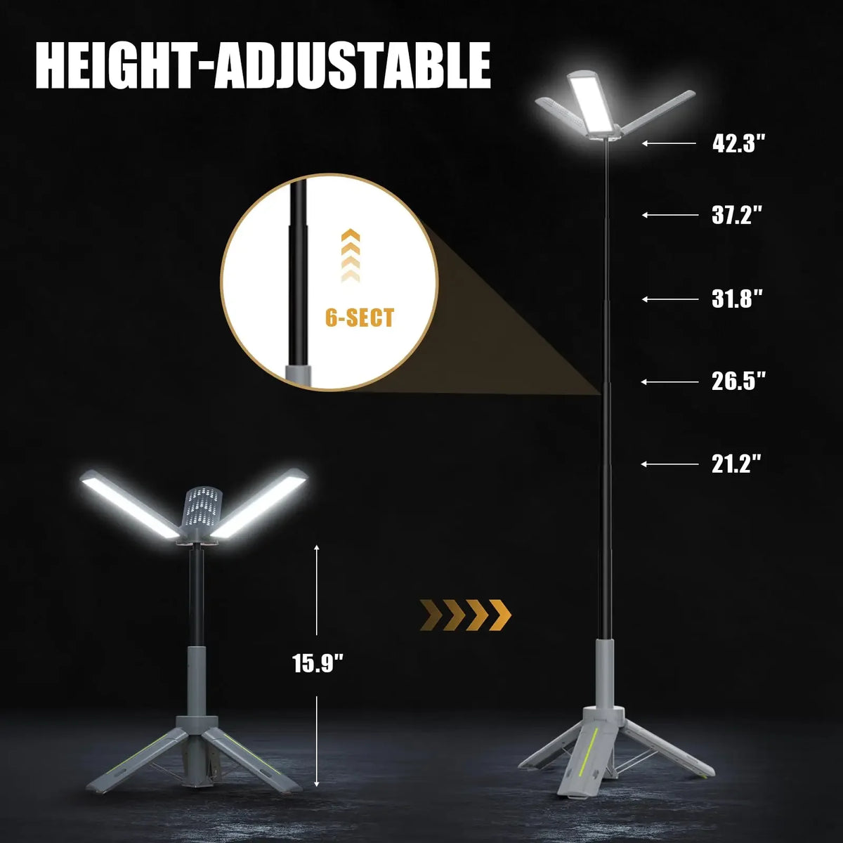 Telescopic Rechargeable Camping Lantern with Stand