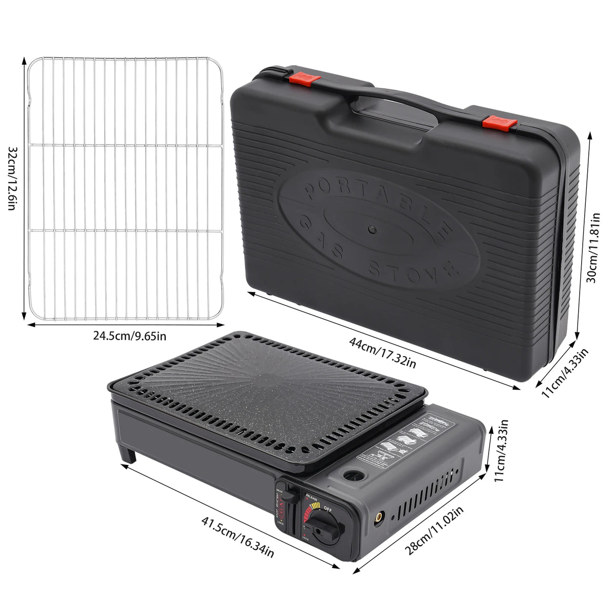 Portable Dual Fuel Gas Grill Stove
